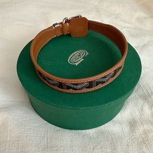 Goyard Dog Collar Black/Tan